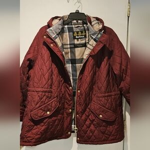 Barbour Quilted Jacket in Burgundy